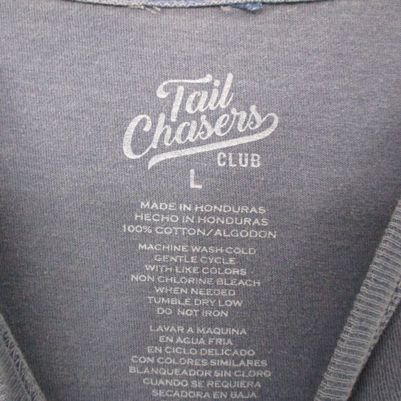 Trail Chasers Graphic Print T-Shirt Blue/Gray Men Size | L - Picture 4 of 7